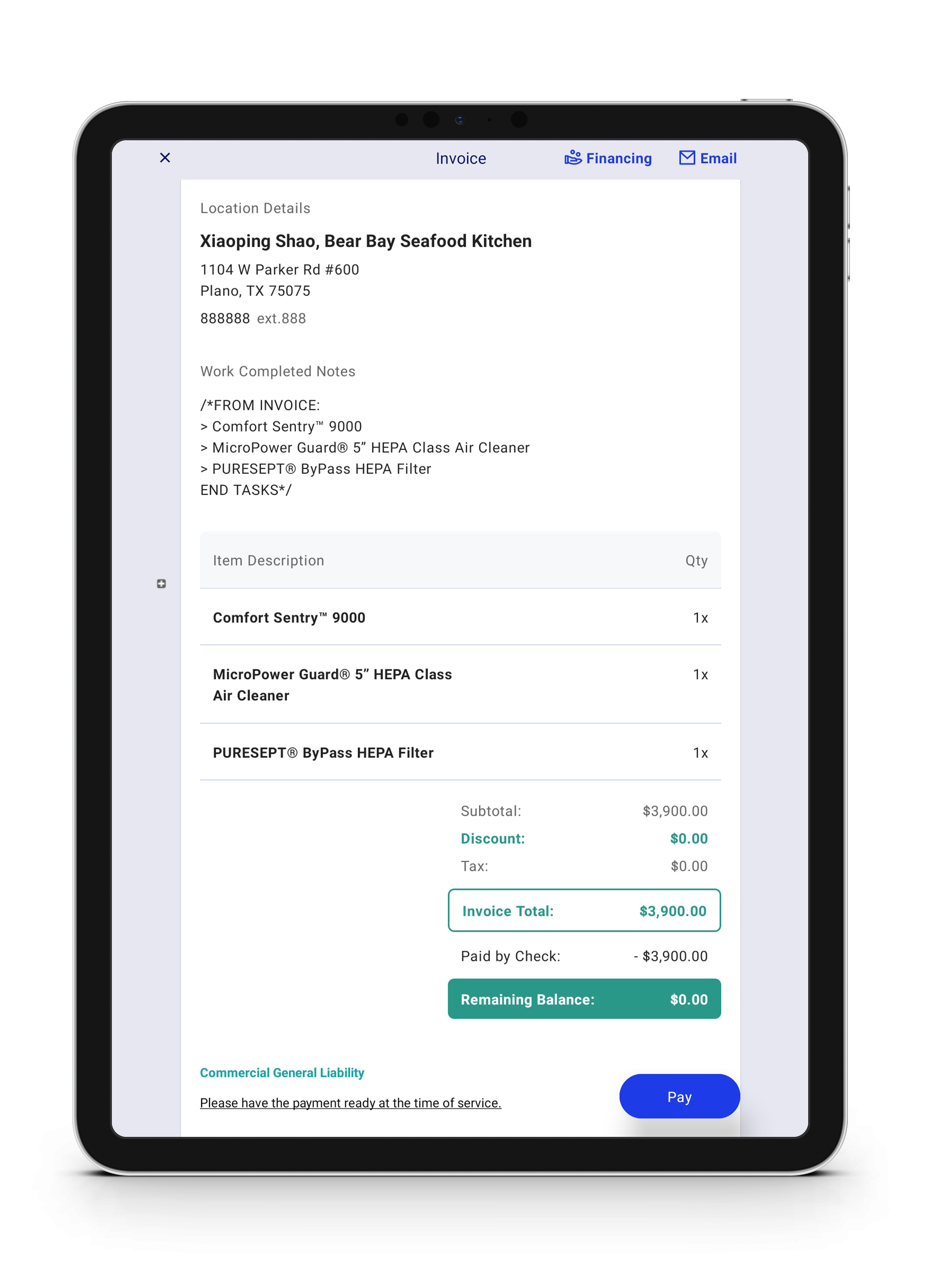 Successware Mobile 2.0 Cost Plus Invoicing